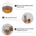 thumbnail image 3 of Premium Acrylic Salt and Pepper Grinder Set, Manual Salt and Pepper Mills- Wooden Shakers, 3 of 5