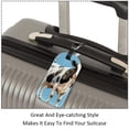 thumbnail image 3 of Square 2Pack PU Leather Cartoon Cow Cruise Luggage Tag with Privacy Cover and Name ID Tag for Travel Handbags Backpacks Luggage Tags, 3 of 6