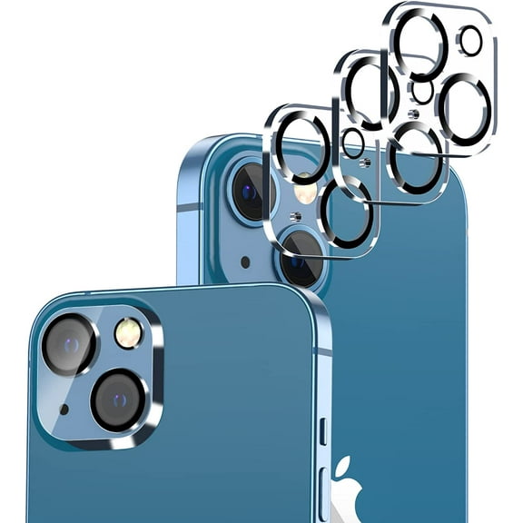 Camera Lens Protector for iPhone 13 and iPhone 13 mini, 3 Packs Camera Lens Tempered Glass Protectors, Scratch-Resistant