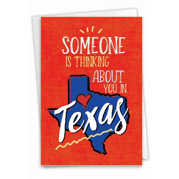 NobleWorks Birthday Greeting Card with 5 x 7 Inch Envelope (1 Card) Bday Texas C9579BDG
