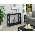 thumbnail image 2 of Convenience Concepts Diamond Console Table in Black Wood Finish, 2 of 4