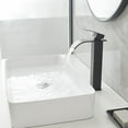 thumbnail image 4 of Bathfinesse Robinet de Lavabo Récipient Cascade Robinet de Salle de Bain Noir Mat Acier Inoxydable Haute Poignée Unique Bol de Lavabo avec Bouchon de Vidange, 4 of 7