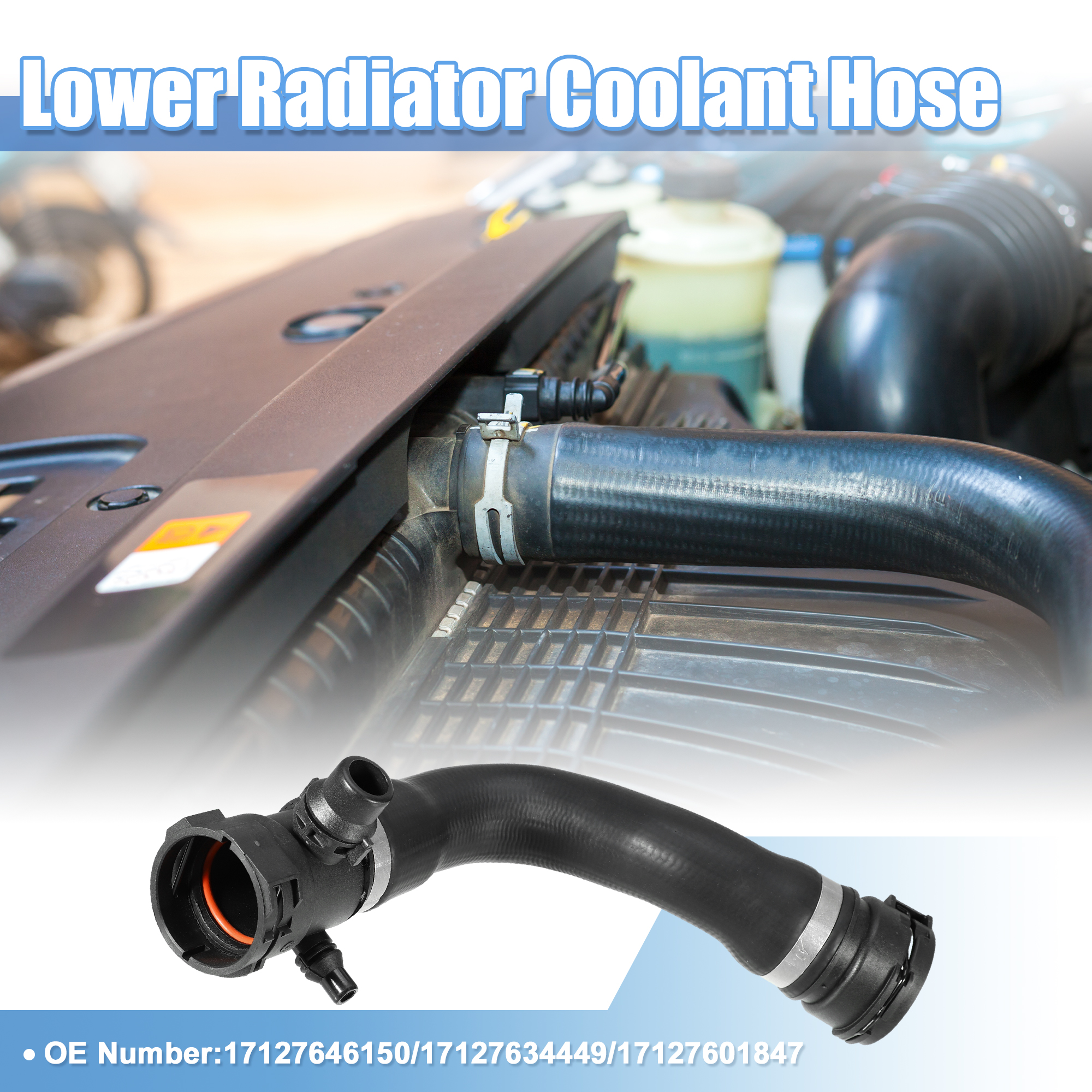 Unique Bargains Radiator Coolant Hose for BMW X4 M40i 3.0L L6 - Gas 2018 Rubber Black