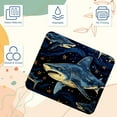 thumbnail image 3 of Shark 8.3x9.8 Inch Square Printed Desk Mat Mouse Pad for Office and Gaming, Non-Slip Rubber Bottom, 3 of 6