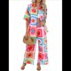 thumbnail image 3 of Conjunto de 2 Piezas de Chándal de Verano para Playa con Camisa de Corta y Botones para Mujer, Top Estampado, Pantalones Cortos de Descanso Flor A Cuadros S, 3 of 10