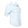 thumbnail image 3 of One opening New Womens Retro Blue Jean Soft Denim Long Sleeve Casual Shirt Tops Blouse S-XL, 3 of 5