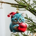 thumbnail image 2 of Adornos para árbol de Navidad, adornos colgantes para árbol de Navidad, dinosaurio, lindo gato navideño, colgante decorativo para árbol de Navidad, casa de campo, decoración para exteriores e interior, 2 of 6