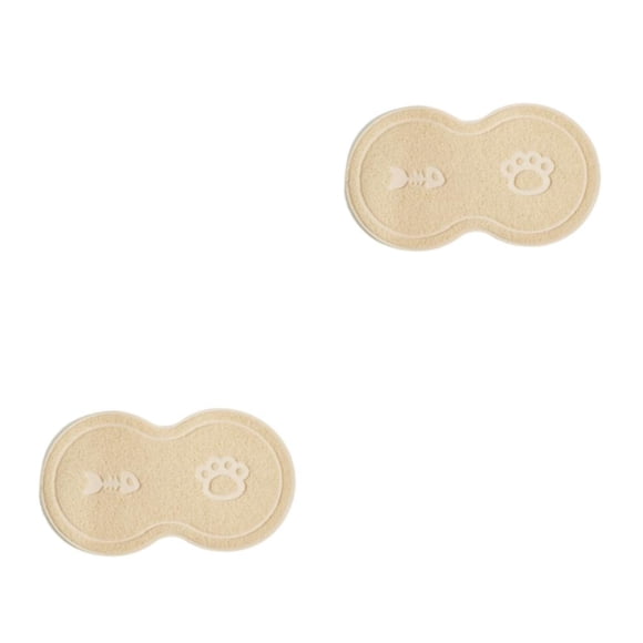 Greeniant Alfombra para mascotas de PVC fácil de limpiar, duradera y duradera, cómoda y portátil, alfombra para arena para gatos, color Beige Beige 2Conjunto