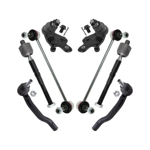 Front Ball Joint Sway Bar Link Tie Rod End Kit 8 Piece - Compatible with 2012 - 2017 Toyota Camry 2013 2014 2015 2016