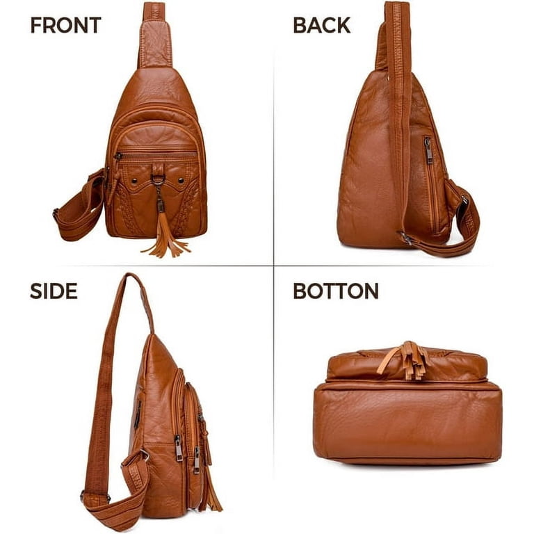 Women Leather Sling Bag for Women Waterproof Crossbody Bag  display picture 2