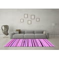 thumbnail image 3 of Ahgly Company Indoor Round Abstract Purple Modern Area Rugs, 5' Round, 3 of 4