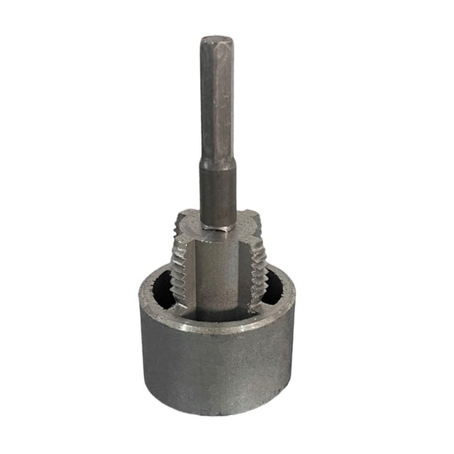 Roscador de tubos, herramientas de fontanería, práctico, multifunción, de roscas internas y externas para taladro eléctrico para reparación. 6 puntos