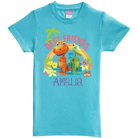 Personalized Dinosaur Train Best Friends Aqua Toddler Fitted