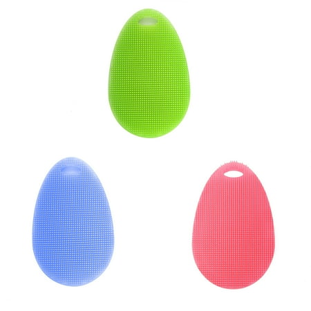 

Dido 3pcs/5pcs Multifunction Colorful Soft Silicone Dishwashing Brush Non Stick Tool for Pan Pot Bowl