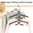 thumbnail image 5 of 1 Pack Clothes Hangers Space Saving, 5 in 1 Multi Layer Metal Hanger Racks for Coat, Suit, Sweater, T-Shirt, 5 of 8