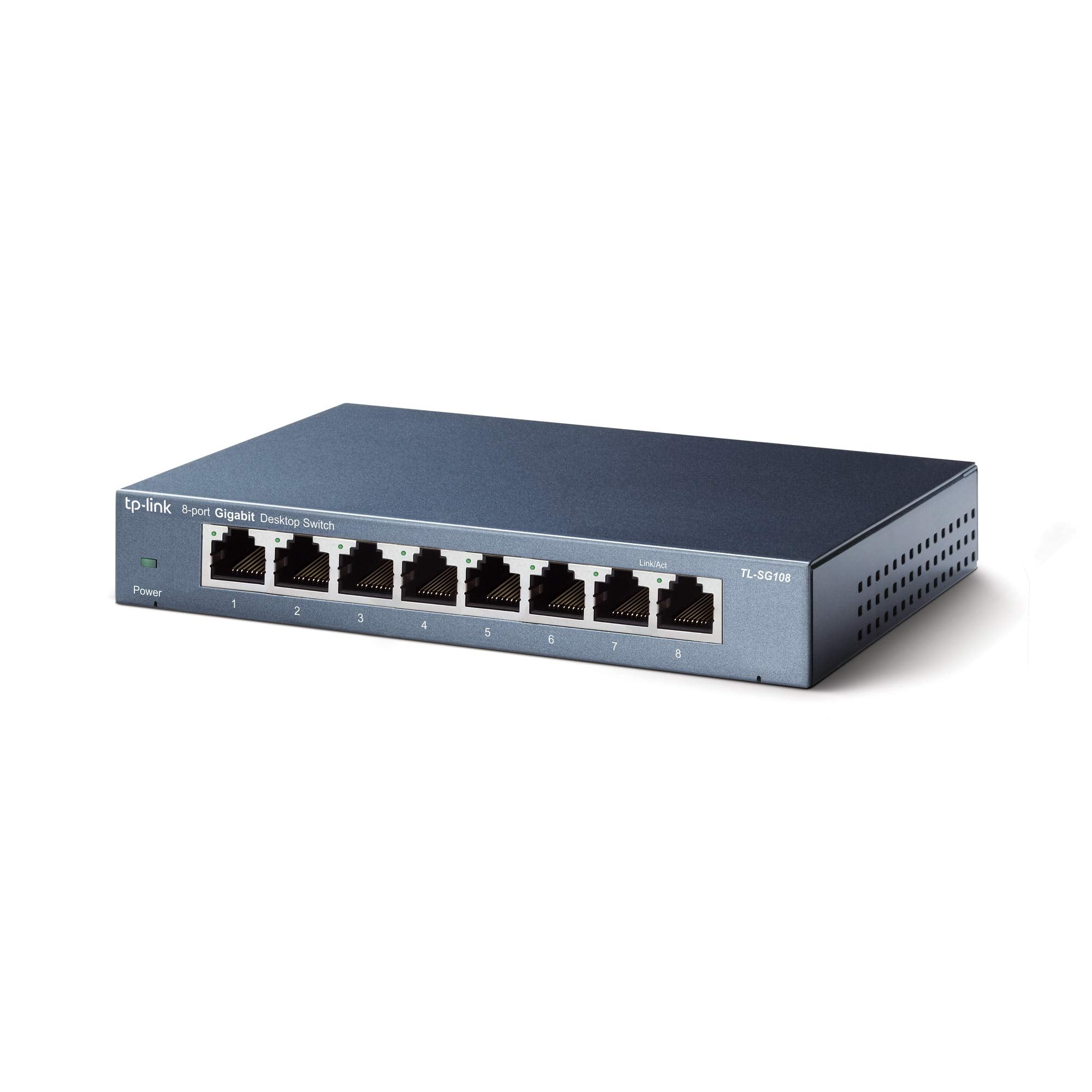 TP-Link Litewave 8 Port Gigabit Ethernet Switch, Desktop Ethernet Splitter, Plastic Case, Unshielded Network Switch, Plug & Play, Fanless Quiet
