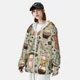 thumbnail image 3 of Vsdgher Coffee Makers Macaroons Chocolate Print Adult Hoodie Shirts Rash Guard for Men Women,Long Sleeve Sun Protection Fishing Shirts for Athletic Running Swim-3X-Large, 3 of 7
