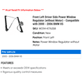 thumbnail image 2 of Front Left Driver Side Power Window Regulator (without Motor) - Compatible with 2000 - 2006 BMW X5 2001 2002 2003 2004 2005, 2 of 2