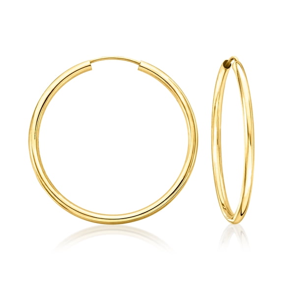 Ross-Simons Italian 10kt Yellow Gold Hoop Earrings, Women's, Adult