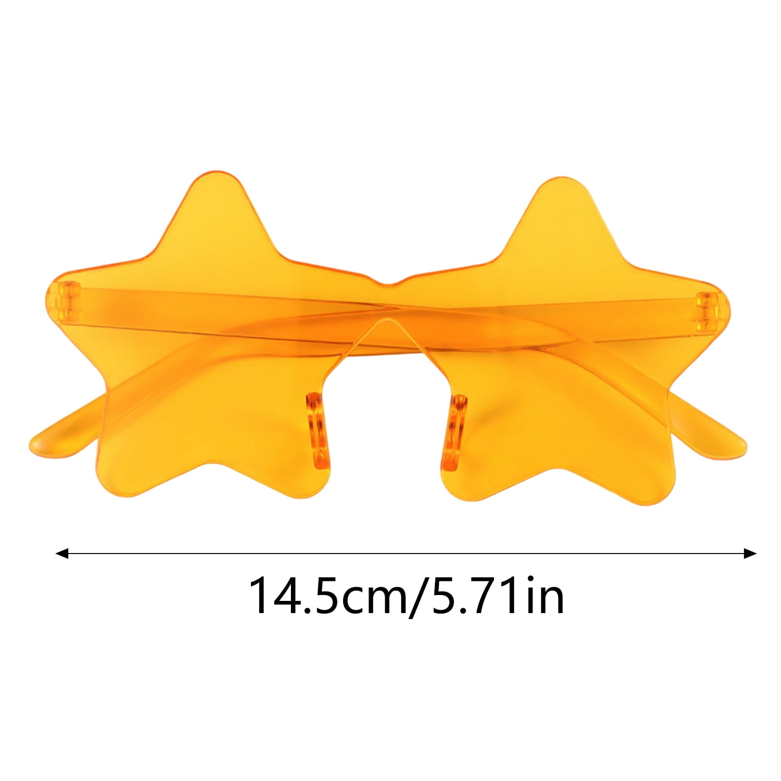 2Pairs Transparent Candy Colored Star Sunglasses Rimless  display picture 2
