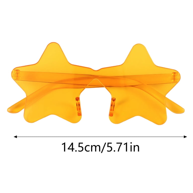 Star Shape Rimless Sunglasses Transparent Candy Color  display picture 2