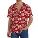 thumbnail image 1 of Fotbe Ho-Ho-Ho Camisa Estampada de Manga Corta para Hombre, Casual de Verano, Estilo Playero, Sin Arrugas-3X-Large, 1 of 5