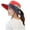 Red, variant on Generic Women's Ponytail Sun Hat UV Protection Outdoor Foldable Mesh Wide-Brim Beach Fishing Hat