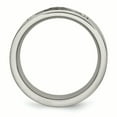thumbnail image 2 of Stainless Steel Grey Cable Inlay 10mm Ring Man  For Dad Mens  For Him, 2 of 11