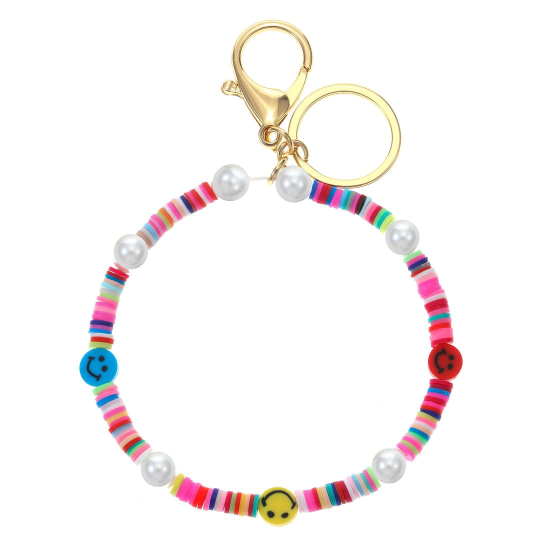 No Boundaries Bangle Bracelet Key Ring with Clip, Multicolored