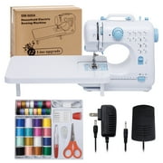 Sewing Machine for Beginners with Extension Table Mini Sewing Machine Kit Supplies 12 Built-in Stitches with Needles Assorted Thread Kit Starter Kit Easiest for Adult and Kids