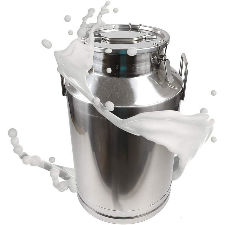 Miumaeov Stainless Steel Milk Can, 60L Storage Container with