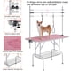 thumbnail image 4 of Mesa de aseo para mascotas Yaheetech de 116 cm con brazo, soga y bandeja de malla, color rosa, 4 of 9