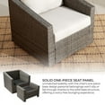 thumbnail image 6 of CHITA Adult Steel & Resin Outdoor Swivel Gray Wicker Chair with Cushion, Gray Cream, 6 of 11