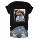 thumbnail image 2 of Camiseta De Verano Para Mujer, Moda Informal, Ropa Cómoda, Camisetas De Manga Corta MTrendy Style] Women's "Cat Lives Matter" Graphic T-Shirt - Black Casual Crew Neck Short Sleeve Tee, Soft Polyeste, 2 of 6