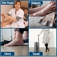 thumbnail image 6 of Diamond Star Diabetic Over the Calf, Non-binding Premium Cushion Cotton Knee High Comfortable Socks for Men (Navy - 6 Pairs, Sock size 10-13), 6 of 6