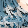 thumbnail image 3 of Lightblue Butterfly Sparkle Pattern Blanket,Comfortable Soft Flannel Throw Blanket,All Season,Warm Lightweight Blankets for Sofa Bed Couch Living Room Chair,50"x60", 3 of 4