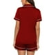 thumbnail image 3 of Ropa De Dormir De Manga Corta, Conjunto De Pijamas Transpirables Para Mujer, Cuello De Muesca Agradable A La Piel, Regalo De Cumpleaños, Ligero Para El Hogar, Dormitorio, Sala De ANGGREK  Otros, 3 of 5
