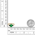 thumbnail image 6 of Gem Stone King 18K Yellow Gold Plated Silver Green Nano Emerald and Black Onyx Engagement Ring for Women | 1.94 Cttw | Oval 9X7MM | Gemstone May Birthstone | Size 5, 6 of 6