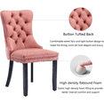 thumbnail image 4 of Paproos Dining Chairs Set of 2, Upholstered High-End Tufted Dining Room Chair with Back Ring and Nailhead Trim, Modern Velvet Kitchen Chairs with Solid Wood Legs for Kitchen, Home,Pink, 4 of 12