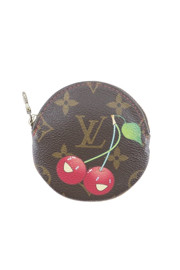 Pre-Owned Louis Vuitton Portemonnaie Ron Coin Case, designed by Takashi Murakami, Cherry,...
