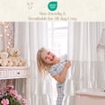 thumbnail image 6 of NICETOWN White Shabby Chic Ruffle Curtains for Living Room, Layered Ruffle Window Curtains for Girls Bedroom Dorm Room, Rod Pocket Decorative Drapes, 52 x 84 inches, 2 Panels, 6 of 7