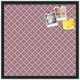 thumbnail image 2 of PinPix 24x24 Custom Cork Bulletin Board  Poster Board Has a Fabric Style Canvas Finish, Framed in Stylish Pink Pattern, by ArtToFrames (PinPix-470), 2 of 5
