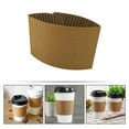 thumbnail image 6 of Raindrops Anti-Slip Brown Corrugated Paper Cup Sleeve for Home Use 25Pcs, 6 of 8