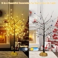 thumbnail image 5 of Baxluxe 3-Piece Lighted Birch Tree Set with LED Lights - 4FT+5FT+6FT Artificial Black Birch Trees for Christmas, Halloween, Weddings Indoor/Outdoor Decor, Warm Blossom Bulbs & Maple Leaves, Black, 5 of 10