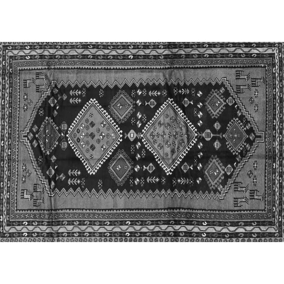 Ahgly Company Indoor Rectangle Persian Gray Traditional Area Rugs, 5' x 7'
