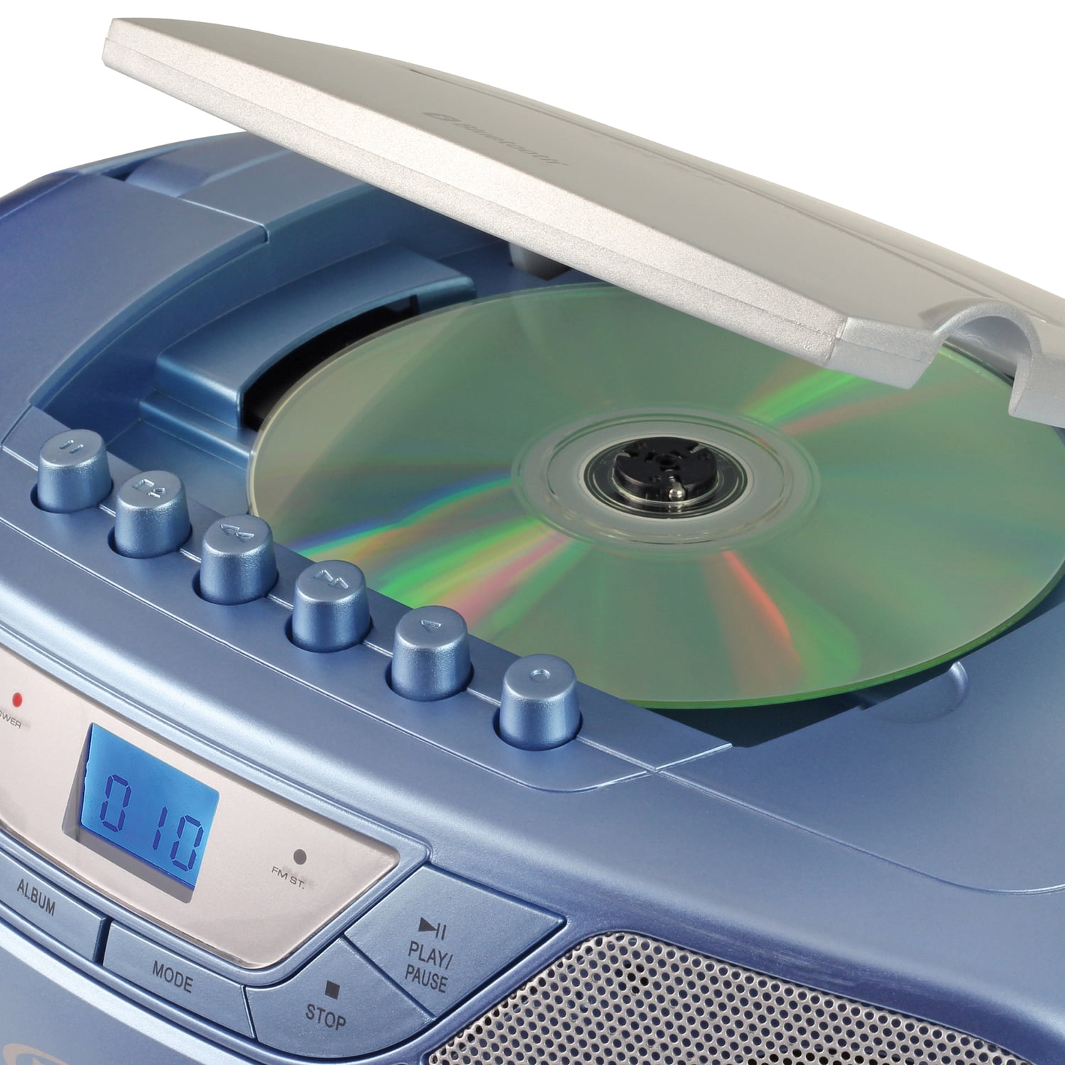 Jensen Bluetooth MP3 Boombox, Blue, CD-590-BL