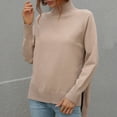 thumbnail image 5 of Henpk Womens Plus Size Clearance Under 10 2023 Fall Trendy Oversized Turtleneck Sweater for Women Batwing Long Sleeve Knitted Cozy Pullover Sweaters Khaki XL, 5 of 6