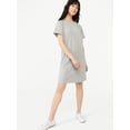 thumbnail image 5 of Free Assembly Women's Short Sleeve T-Shirt Dress with Cuffed Sleeves, 5 of 5