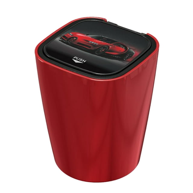 Oliegs Ashtray Car Ashtray Double Layer Automatic Exhaust Windproof Ashtray With Light Car Trash Can LED