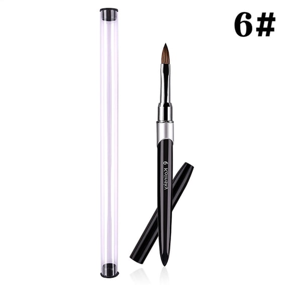 Kolinsky Acrylic Brush Art Mink Brush Metal Handle Gel Builder Manicure Brush Drawing Tools Size 2-10